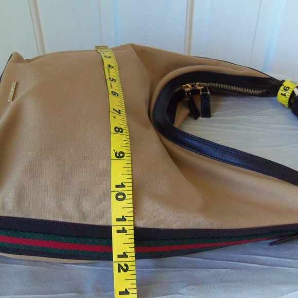 Gucci Sherry Line Shoulder Bag Canvas Leather - Picture 14 of 16